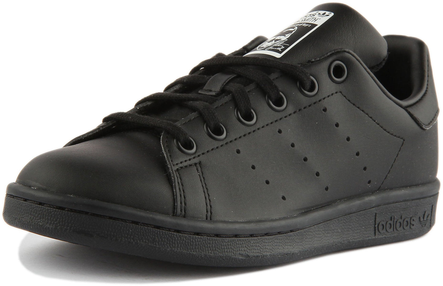 Adidas Stan Smith Baskets casual à lacets Primegreen pour jeunes en noir