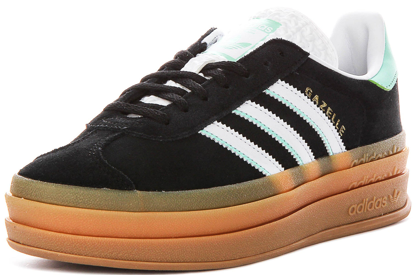 Adidas Gazelle Bold J In Black White For Junior