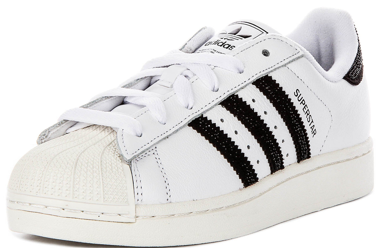 Adidas Superstar II Rhinestone In White Black For Women