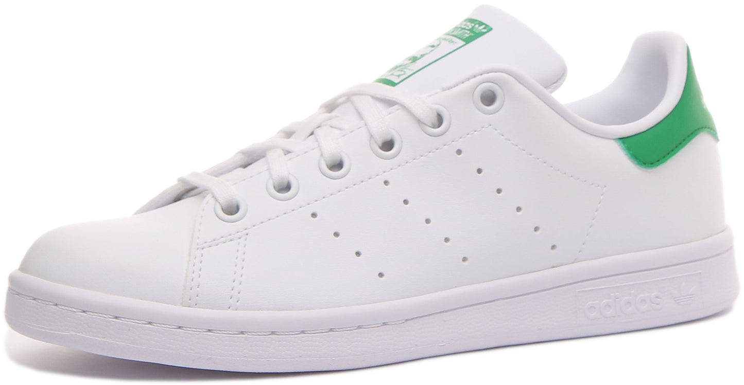 Adidas Stan Smith Chaussures de tennis classiques végane Primegreen pour jeunes en blanc vert