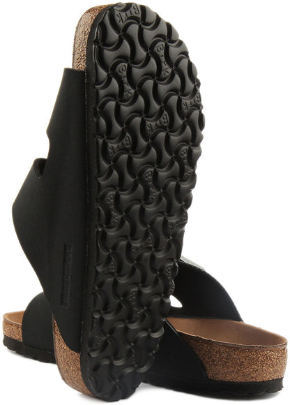 Birkenstock Arizona Vegan Sandales pour femmes en Birko Flor en noir