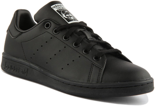 Adidas Stan Smith Baskets casual à lacets Primegreen pour jeunes en noir