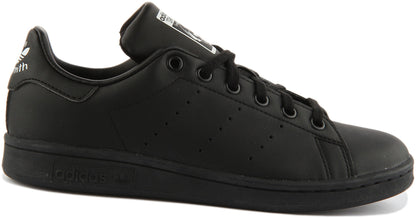 Adidas Stan Smith Baskets casual à lacets Primegreen pour jeunes en noir