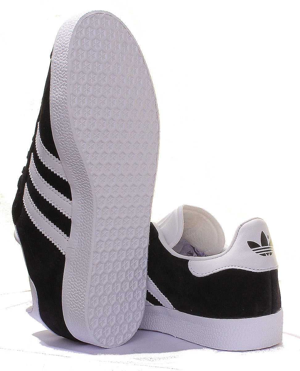 Adidas Gazelle Réédition Vintage unisexe des baskets à lacets des années 60 dans le style marine blanc
