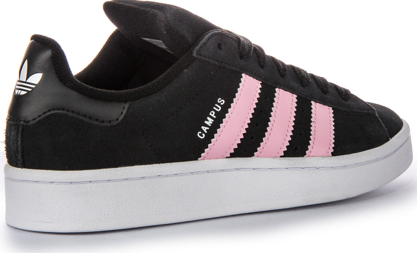 Baskets en cuir suédé noir et rose Adidas Campus 00S