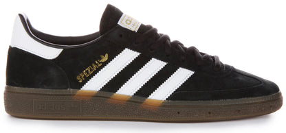 Adidas Handball Spezia Baskets Homme en Cuir Suédé Noir Blanc, Semelle Synthétique Solaire