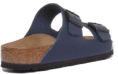 Birkenstock Arizona sandaleses bleues à deux brides, style Birko Flor