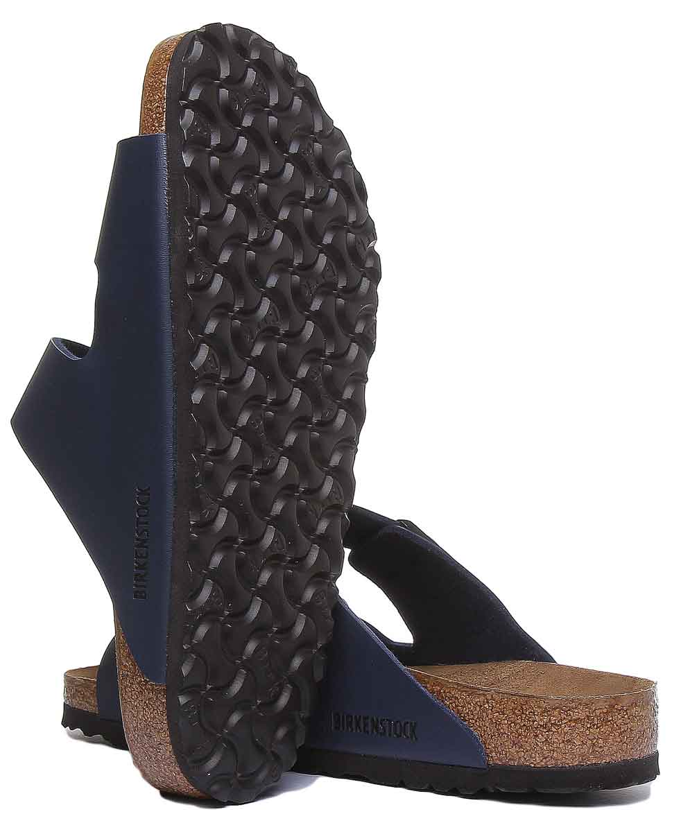 Birkenstock Arizona sandaleses bleues à deux brides, style Birko Flor