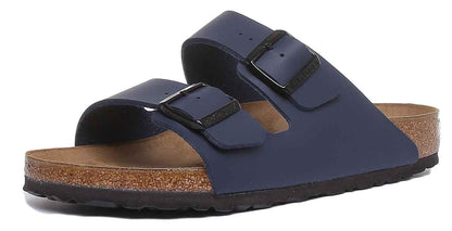 Birkenstock Arizona sandaleses bleues à deux brides, style Birko Flor