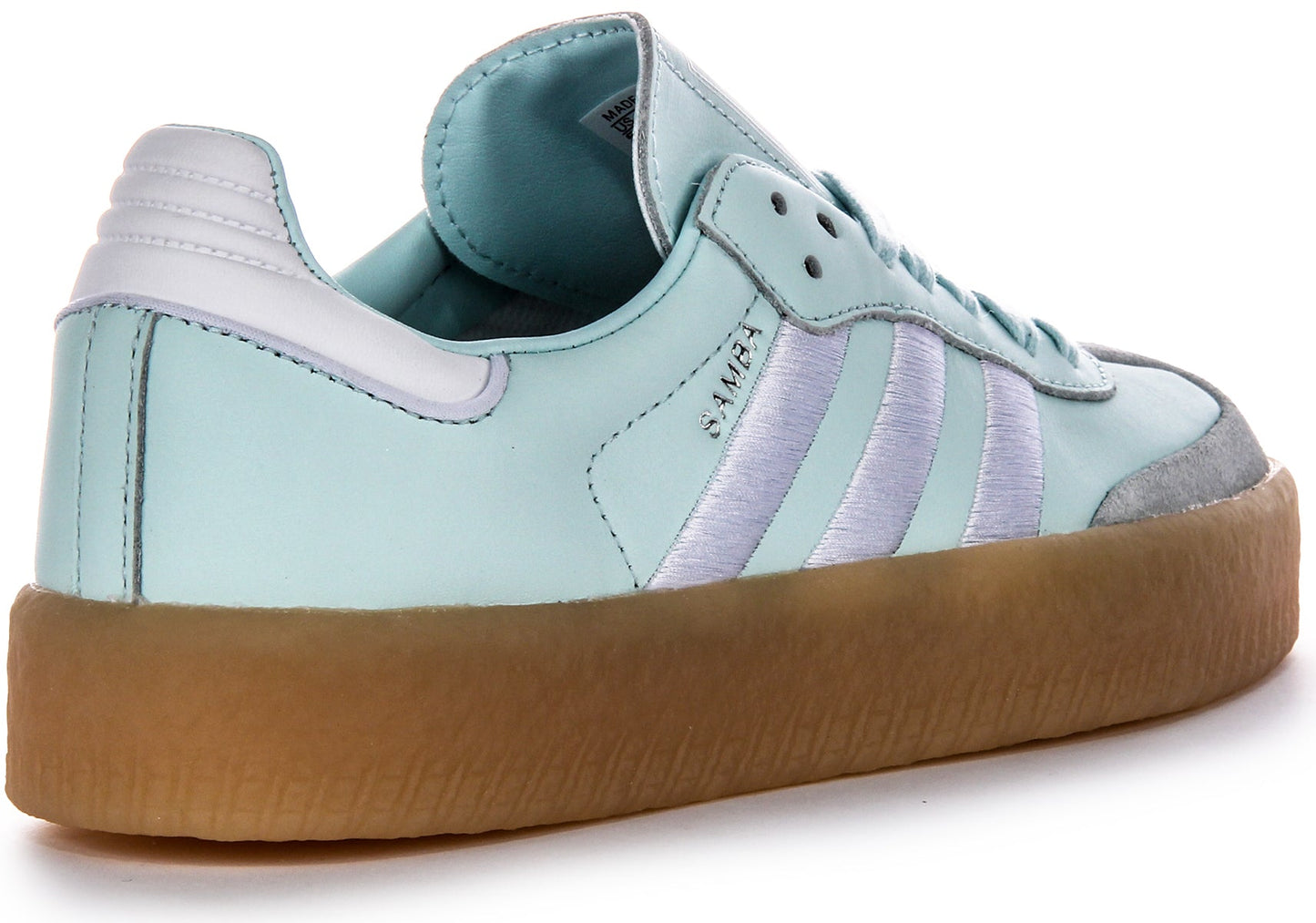 Adidas Platform 3 Stripes Retro Cont Sneakers Femme en Cuir Bleu