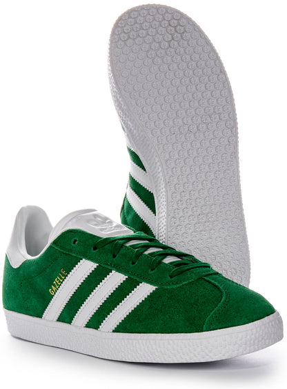 Baskets en cuir suédé Adidas Gazelle Authentic Multi Purpose 90s Junior en vert
