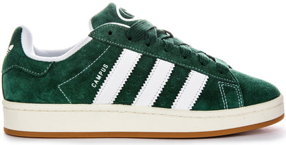 Adidas Campus 00S sneakers voor heren in groen suède leer, 3-strepen stijl Era zelfverdediging
