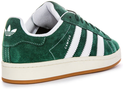 Adidas Campus 00S sneakers voor heren in groen suède leer, 3-strepen stijl Era zelfverdediging