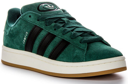 Baskets en cuir suédé vert et noir Adidas Campus 00S