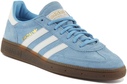 Adidas Handball Spezial Baskets décontractées à lacets style années 70 pour hommes en bleu clair