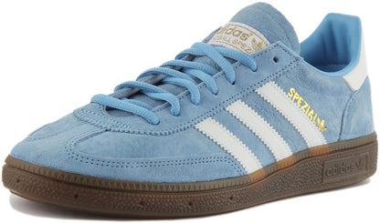 Adidas Handball Spezial Baskets décontractées à lacets style années 70 pour hommes en bleu clair