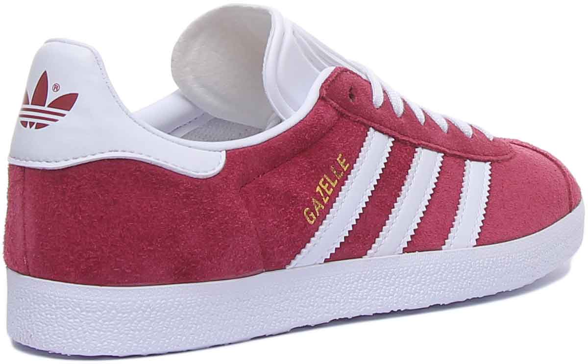 Adidas Gazelle Baskets à lacets vintage reissue des années 60 poure en maroon