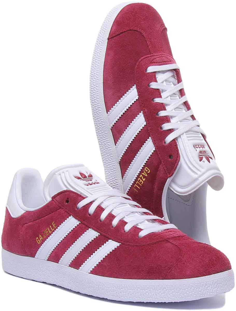 Adidas Gazelle Baskets à lacets vintage reissue des années 60 poure en maroon