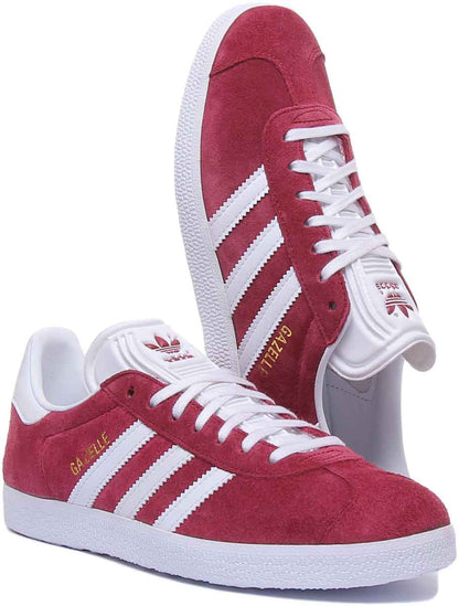 Adidas Gazelle Baskets à lacets vintage reissue des années 60 poure en maroon