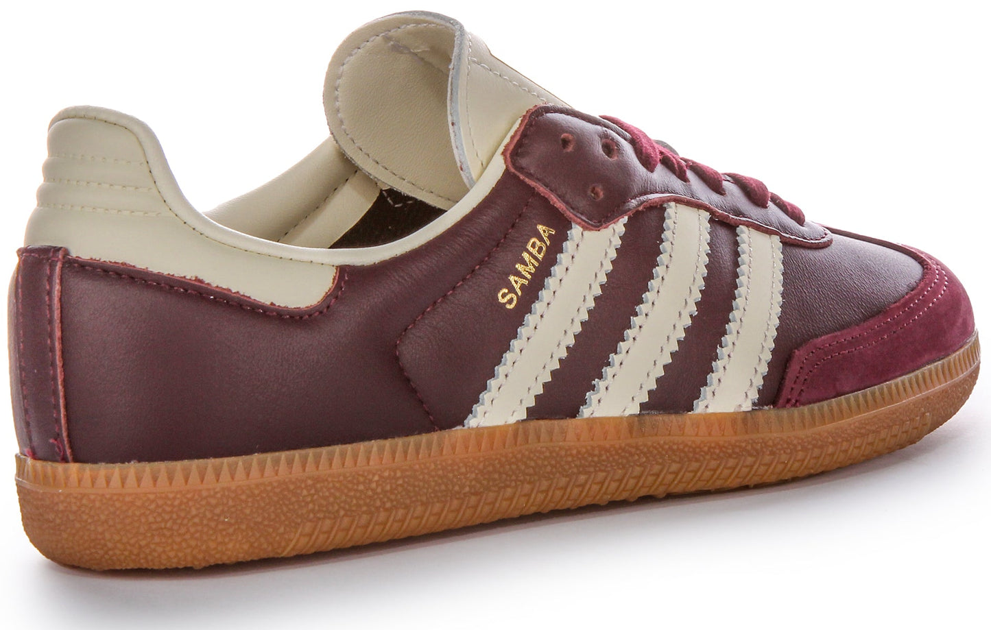 Baskets rétro classiques Adidas Samba OG à lacets pour hommes et femmes en cuir marron foncé