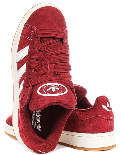 Adidas Campus 00S en Granate Blanco