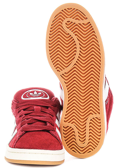 Adidas Campus 00S en Granate Blanco
