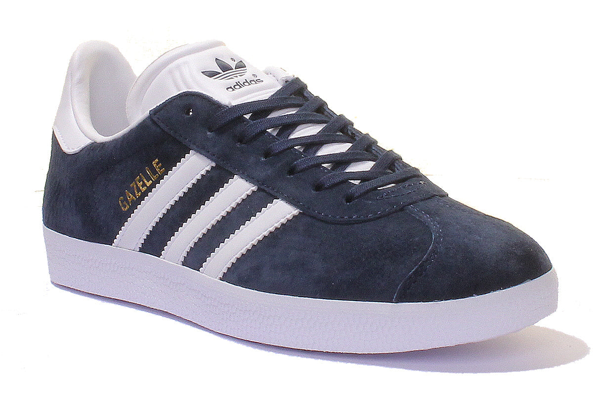 Adidas Gazelle Réédition Vintage unisexe des baskets à lacets des années 60 dans le style marine blanc