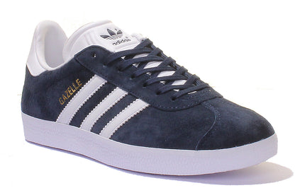 Adidas Gazelle Réédition Vintage unisexe des baskets à lacets des années 60 dans le style marine blanc