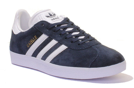 Adidas Gazelle Réédition Vintage unisexe des baskets à lacets des années 60 dans le style marine blanc