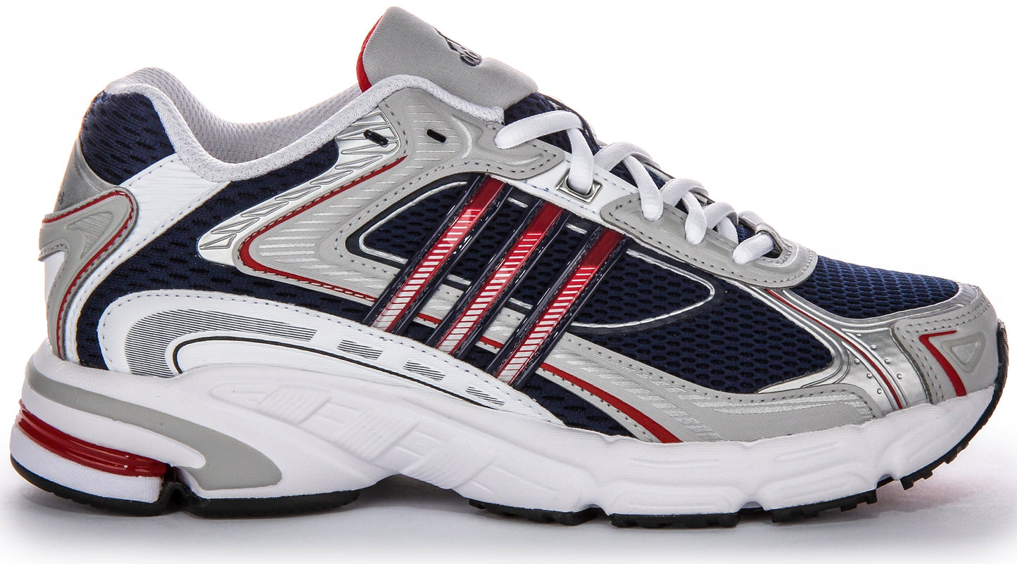 Baskets en mesh pour hommes Adidas Response CL Sporty Overlay inspirées des années 2000 en marine et gris