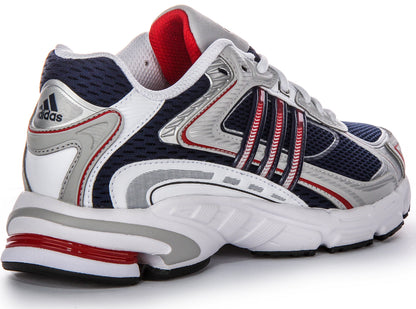 Baskets en mesh pour hommes Adidas Response CL Sporty Overlay inspirées des années 2000 en marine et gris
