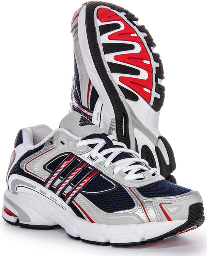 Baskets en mesh pour hommes Adidas Response CL Sporty Overlay inspirées des années 2000 en marine et gris