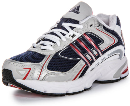 Baskets en mesh pour hommes Adidas Response CL Sporty Overlay inspirées des années 2000 en marine et gris