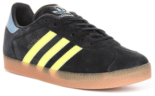 Adidas Gazelle J en Bleu Marine Jaune pour Jeunes