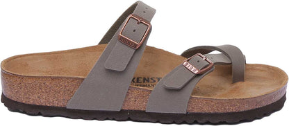 Birkenstock Mayari Sandale électrique à lanières métalliques pour femmes dans pierre