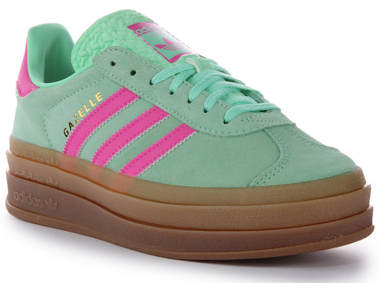 Baskets Gazelle Bold Three Layers Q Panel Gum Sole pour femmes d'Adidas en turquoise
