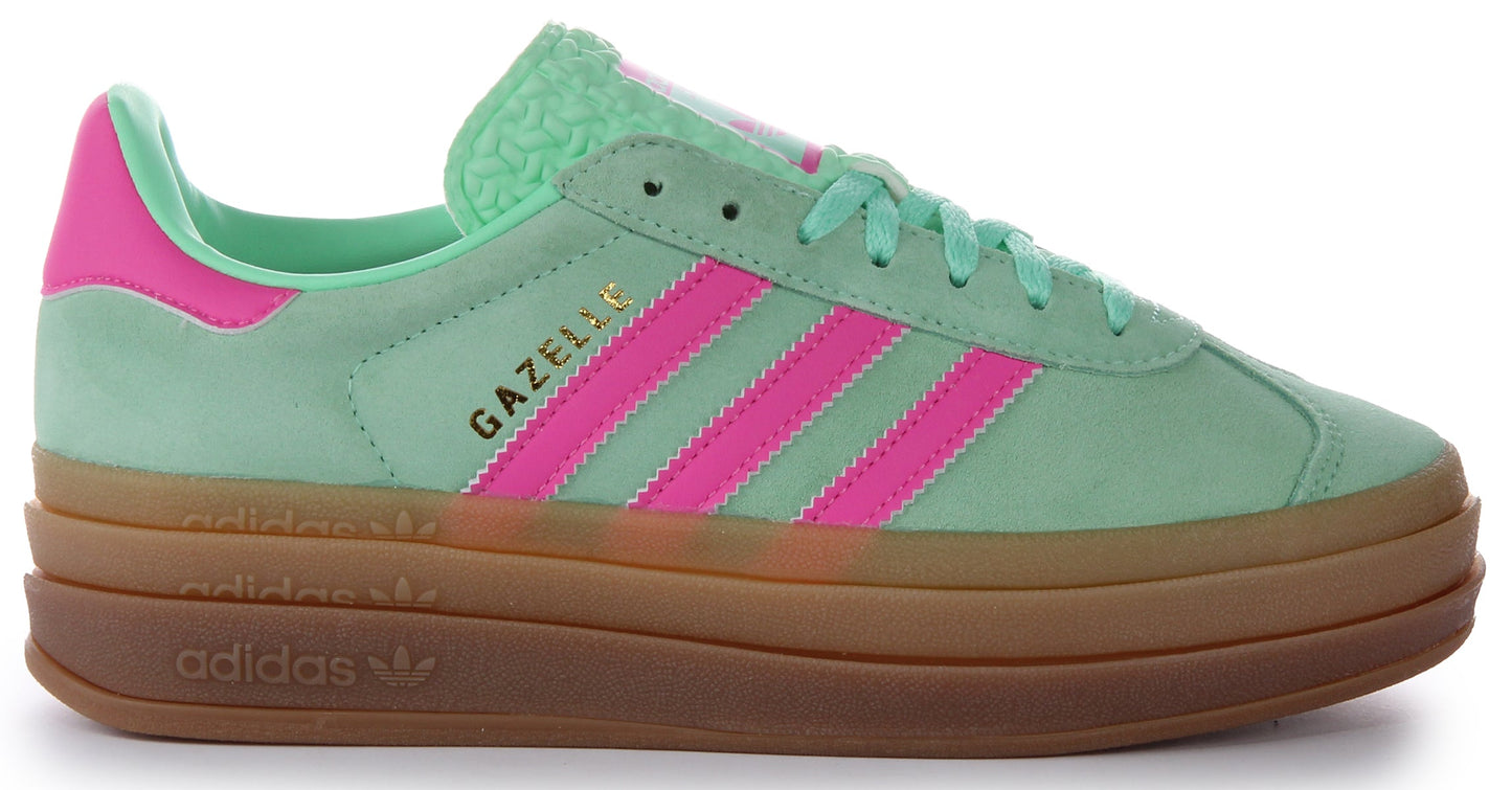 Baskets Gazelle Bold Three Layers Q Panel Gum Sole pour femmes d'Adidas en turquoise