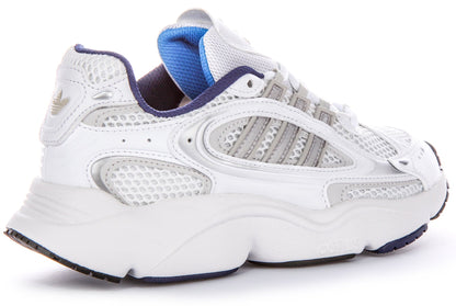 Chaussures de sport en mesh pour femme Adidas 90s Design Adiplus avec amorti en blanc