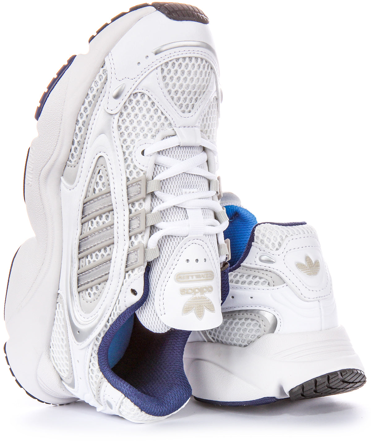 Chaussures de sport en mesh pour femme Adidas 90s Design Adiplus avec amorti en blanc