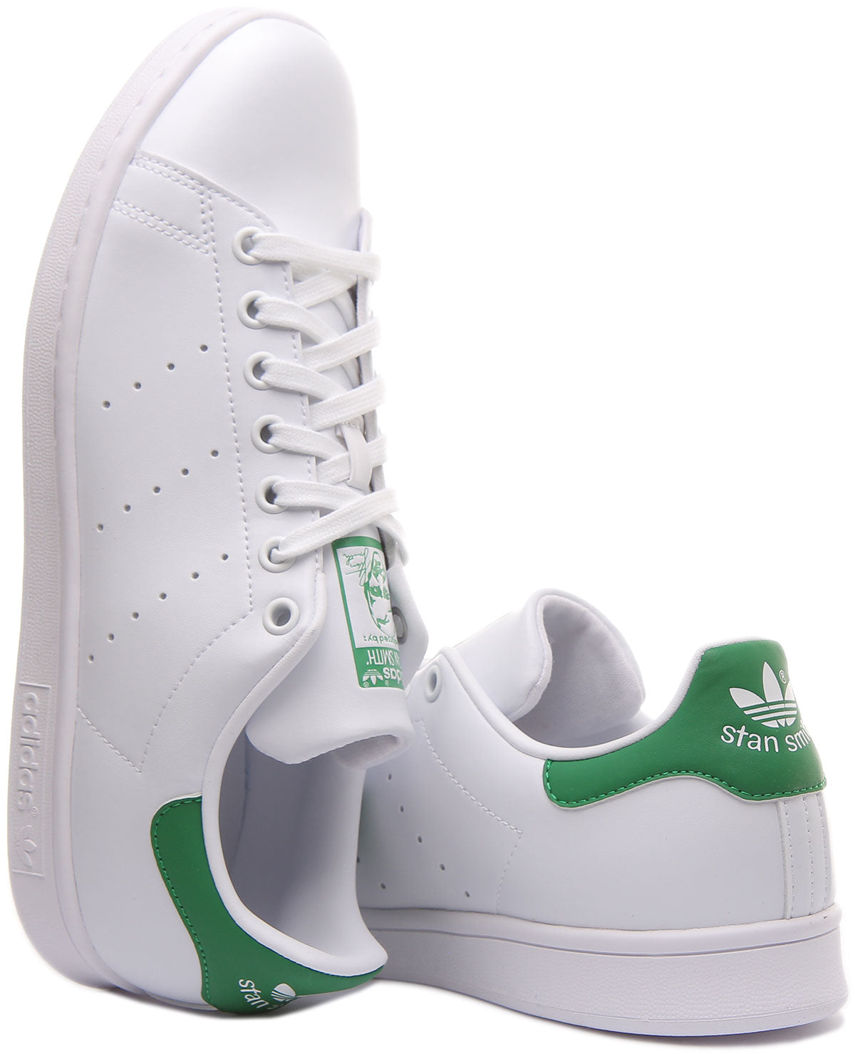 Adidas Stan Smith Chaussures de tennis classiques végane Primegreen pour hommes en blanc vert