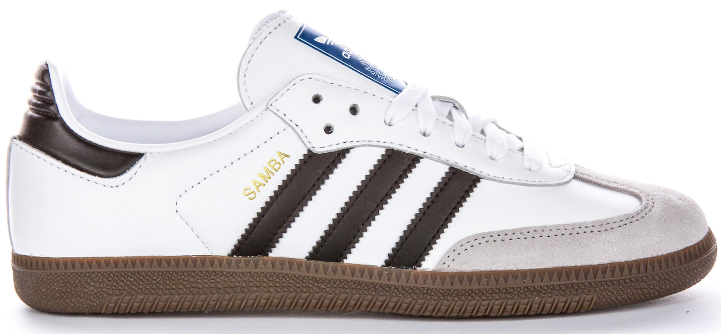 Baskets Adidas Samba OG Gritty Sud en cuir pleine fleur, en blanc et noir