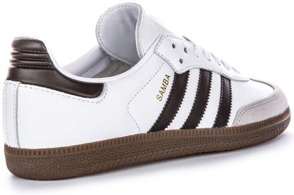 Baskets Adidas Samba OG Gritty Sud en cuir pleine fleur, en blanc et noir