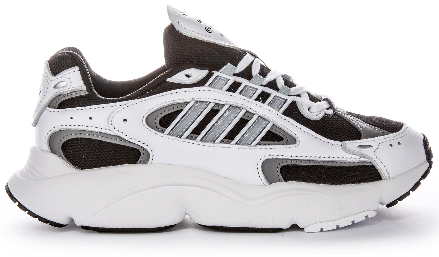 Baskets Adidas Ozmillen 90s Design Adiplus Cushioning pour hommes en cuir et toile blanc et noir