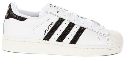 Adidas Superstar II Rhinestone In White Black For Women