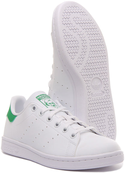 Adidas Stan Smith Chaussures de tennis classiques végane Primegreen pour jeunes en blanc vert
