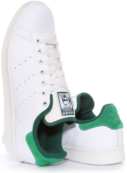 Adidas Stan Smith Classic Tennis Shoe Men's Trainers En Blanc Vert