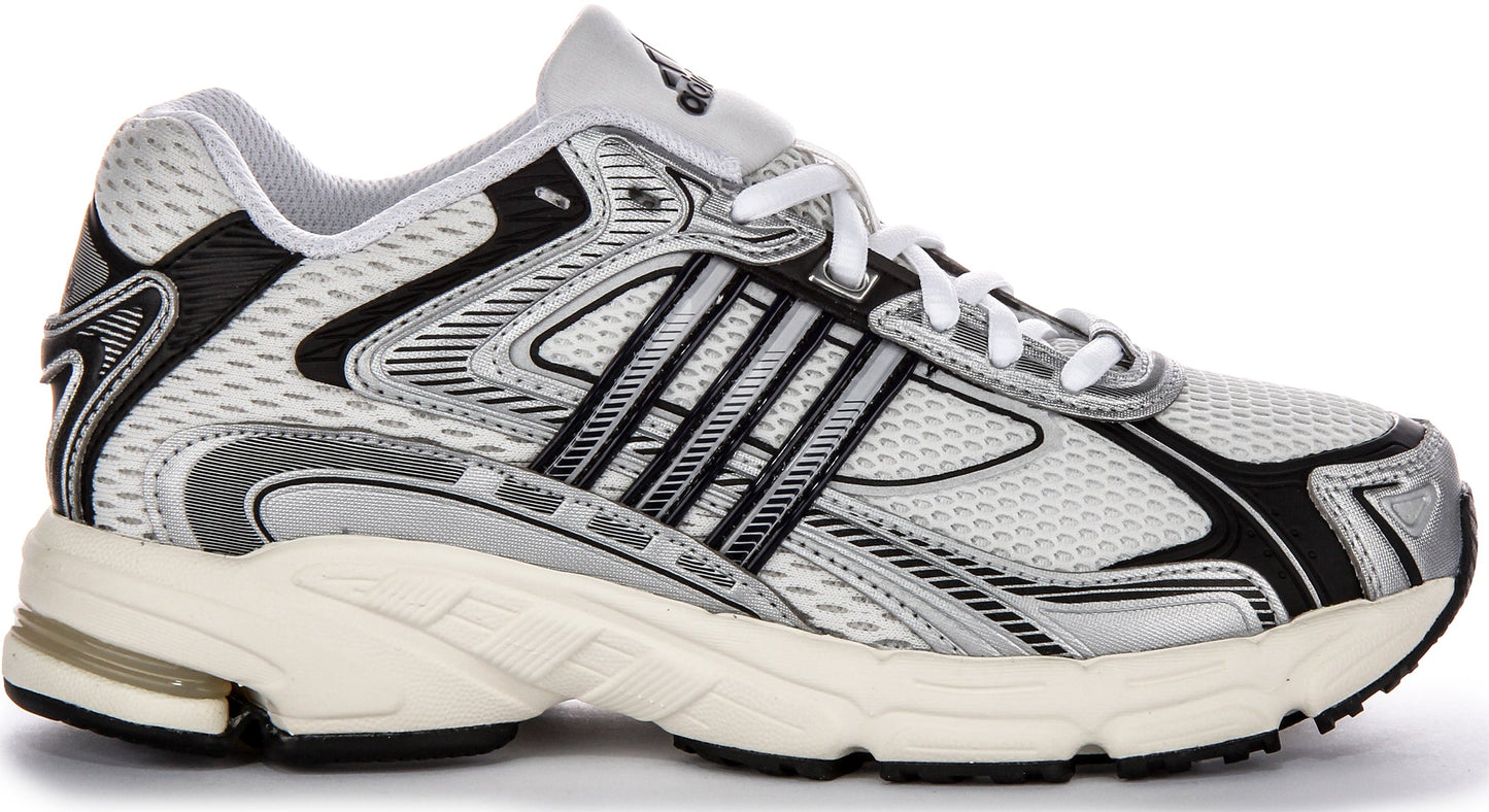 Adidas Response CL Baskets Homme en Maille Blanc Gris, Superposition Sportive