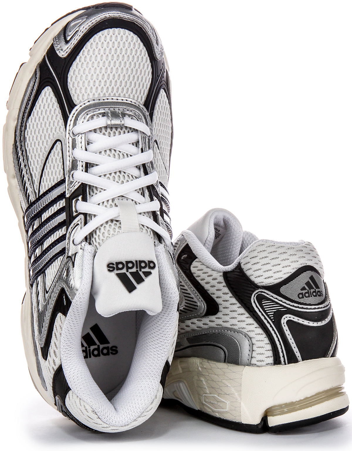 Adidas Response CL Baskets Homme en Maille Blanc Gris, Superposition Sportive