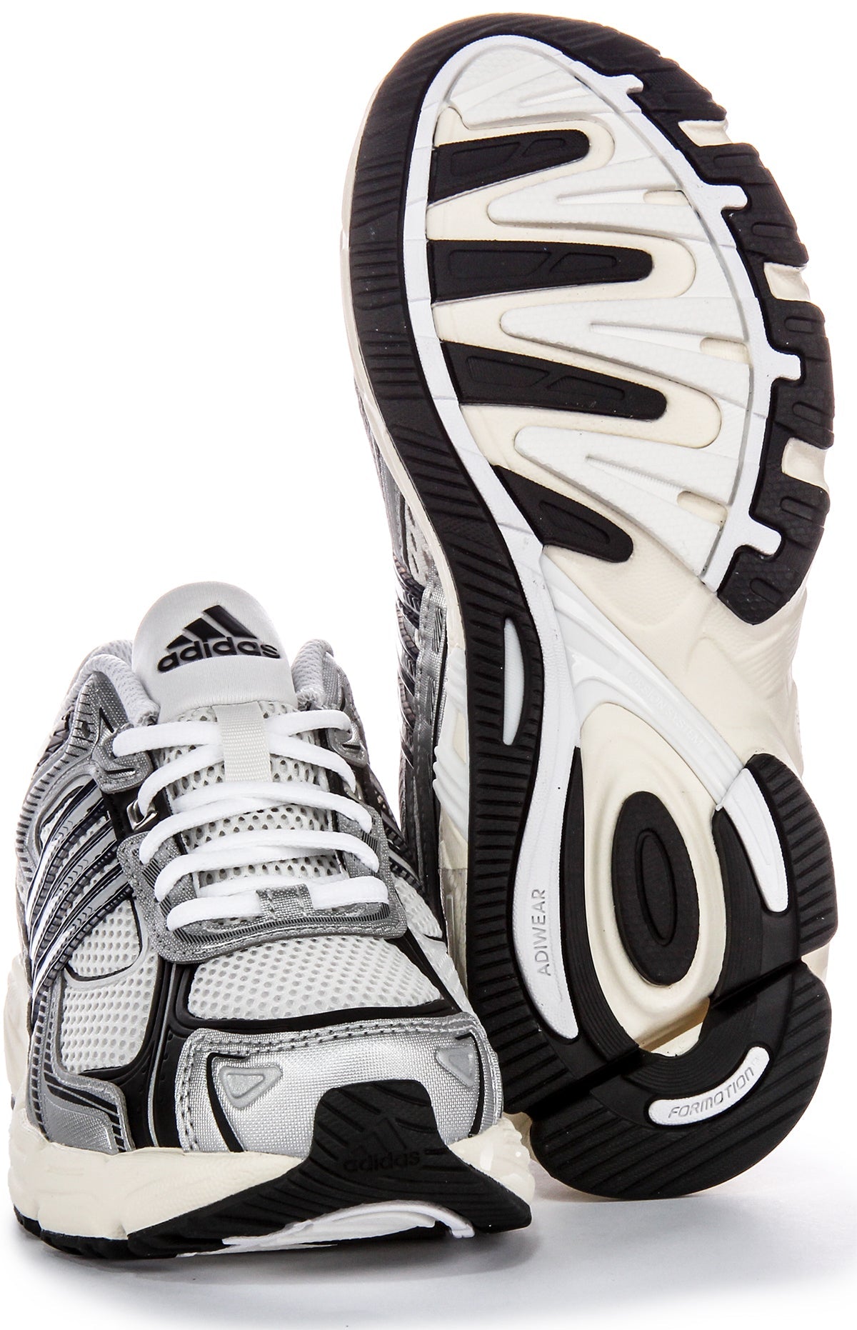 Adidas Response CL Baskets Homme en Maille Blanc Gris, Superposition Sportive