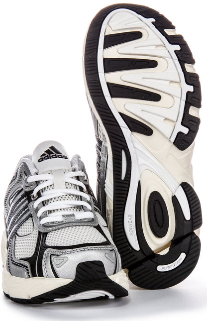 Adidas Response CL Baskets Homme en Maille Blanc Gris, Superposition Sportive